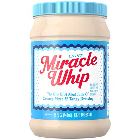 carbs in miracle whip|Calories in Kraft Miracle Whip Dressing and Nutrition。